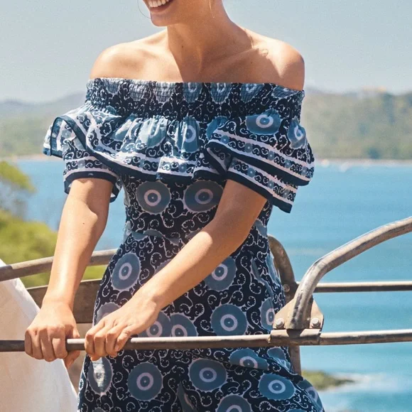 Anthropologie Kopal boho printed off shoulder jumpsuit - Picture 5 of 5